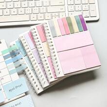 [Cuaderno lindo] Cuaderno A6 lindo con hebilla de lazo suave y notas adhesivas, cuaderno espiral de negocios y aprendizaje para uso en la oficina y el estudio - A6 - Ver 4