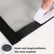 Màn chống muỗi tự dính kiểu khóa kéo, màn cửa sổ, lưới cửa sổ, có thể tháo rời, thích hợp cho cửa sổ nhà ở. - Viền đen - Xem 9