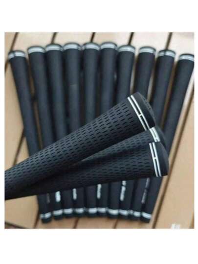 8pcs/Set High Quality Black Rubber Golf Club Grips, Suitable For Wood And Iron Clubs, Available In Standard/Mid/Oversize Sizes