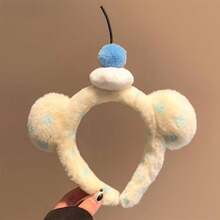 ネコサメチェリーヘアバンド ふわもこ可愛いピンク 水玉リボン プチプラアクセサリー ギフトプレゼント - 小型サメ型ヘッドバンド(20*20*2cm*35g) - チェックする 5