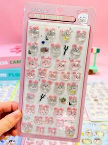 2nd Generation Gigi Kawaii Water Drop Stickers, Pet Stress Relief Crystal Stickers, 3D Relief Stickers, Bubble Stickers, PP Stickers, Internet Celebrity Same Style, Flash Dynamic, Collectible Stickers, Reward Stickers - Multicolor - View 12