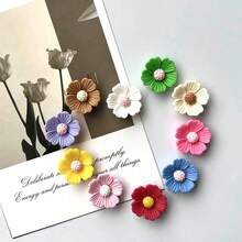 5/10pcs Colorful Daisy Fridge Magnets, Resin Flower Fridge Magnets, Personalized Fridge Stickers, Perfect Mother's Day Gift And Home Kitchen Decor - Multicolor - View 5