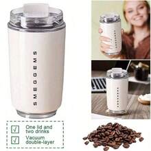 SMEGGEMS Stainless Steel 240ml Vacuum Insulated Tumbler, Reusable Double-Wall Cup For Hot And Cold Drinks Like Coffee, Sparkling Water, Fruit Tea, Juice, Coffee Gift - Below 0.5L - View 4