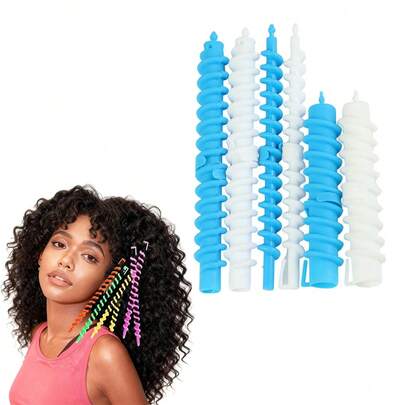 Que uốn tóc xoắn ốc, que uốn tóc xoắn ốc dùng trong tiệm làm tóc, dụng cụ tạo kiểu tóc cho tóc dài vừa/dài dành cho nữ, dụng cụ làm tóc tại salon, màu ngẫu nhiên.