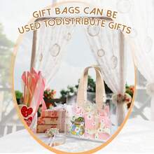 4pcs/1pc Transparent PVC Daisy Print Tote Bag, Mother's Day Party Favor Bag, Mother's Day Gift Packaging Bag, Mother's Day Bouquet Decor Bag, Bridal Shower Gift Bag, Bridesmaid & Groomsman Gift, Birthday Party Favor, Graduation Memento Bag, Baby Shower Guest Favor Bag - Multicolor - View 4