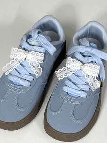 2pcs White Lace Faux Pearl Bow Shoe Clips, Elegant Shoe Decorations Suitable For Sneakers, Flats, Loafers, Wedding Party Gift For Women,Shoe Rack,Storage Saver,Outdoor,Garden,Travel Essential,Portable,Beach Essential,Graduation Season,Commencement,Graduation Ceremony,Graduation Gift,Graduation Present,Graduation Gift,Graduation Present,Congrats Grad,Congratulations Graduate,Valedictorian,Finish School,Graduation Party - Multicolor - View 6
