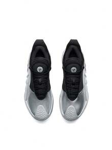 XTEP Sky02 Basketball Shoes, Summer New Durable Training Sneakers For Guards, Silver/Black - Silver/Black - View 5