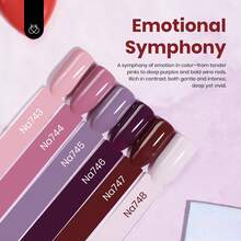 Beetles 15ML 6 Colors  HEMA-Free Pastel Gel Polish - Fairy Tale Dream, Pastel Yellow Pink Blue Purple, Colorful Bottle, Soak Off UV LED Manicure - 15ML 6Colors Hema Free Emotional Symphony - 查看 2