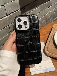 Ốp lưng điện thoại bằng da dập nổi họa tiết da cá sấu cao cấp, cá nhân hóa, tương thích với Apple 17, 16, 15, 14, 13, 12, 11 Pro Max, 14, 15, 16 Plus, 17 Air, quà tặng DIY phong cách, phụ kiện điện thoại. - Màu xanh lá cây đậm - Xem 8