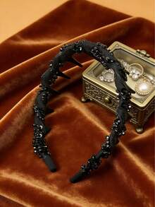 Băng đô cài tóc mùa đông thanh lịch (2 chiếc/1 cái), phụ kiện làm đẹp Giáng sinh, dụng cụ tạo kiểu tóc, vòng cài tóc lớn bằng nhựa hình sóng. - Nhiều màu - Xem 3