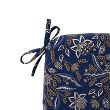 Quality Outdoor Living 29-JBF02DC Universal Indoor/Outdoor Dining Chair Cushion Set of 2 18 x 18 Jacobean Blue - Azul jacobino - Ver 3