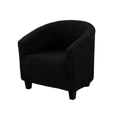 NILUOH Club Chair Slipcover Jacquard Tub Chair Cover Stretch Armchair Covers Sofa Cover Furniture Protector for Living Room Jacquard Black
