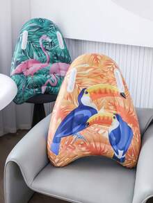 1PC Green/Orange Inflatable Surf Board Float With Handles, Tropical Flamingo & Parrot Swim Kickboard For Beach Pool Summer Gift - Multicolor - View 3