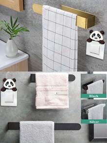Baofeng 不锈钢毛巾架，粘性手巾架，壁挂式毛巾架，浴室毛巾环，黑色浴室配件，抹布架，浴室收纳，毛巾杆，浴室置物架，毛巾收纳，壁挂式置物架，哑光黑，银色，金色，防水，浴室壁挂式置物架，免钻孔洗脸洗手巾架，浴室收纳架，家居装饰，浴室五金配件，厨房装饰 - 彩色 - 查看 9