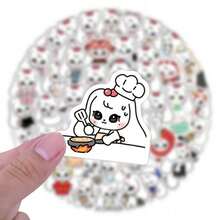 105张樱桃动物贴纸，复古ins风2D奇幻太阳ins Y2K都市美学贴纸，幽默搞笑贴纸，80年代90年代动漫贴纸，适用于剪贴簿、信封、水瓶、电脑、笔记本电脑、手机、行李箱、笔记本、冰箱、节日派对、圣诞节装饰、新年、冬季剪贴簿等。 - 105pcs - 查看 11