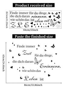 1pc Star, Butterfly & Heart Pattern Wall Sticker, Self-Adhesive Removable, 28.5cm X 83.82cm, Suitable For Living Room, Bedroom, Dining Room And Office Wall Decor, Home Decoration - 1PC - View 7