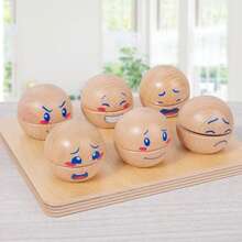 Wooden Children's Changeable Face Building Blocks + Large Building Blocks Combat Iron Box Early Education Puzzle Toys - Multicolor - View 8