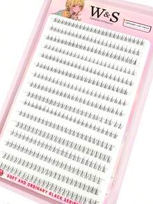 Waloshow 384pcs/16 Rows Wispy Fake Eyelashes, Segmented Natural Lower Lashes, Cartoon Style Lower Lashes, Japanese Anime Spiky Lower Lashes, Makeup Eyelash Tools, Eyelash Clusters, Individual Lashes, False Eyelashes - B - View 5