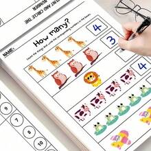 64 Pages Fun Math Practice Book,The Book Contains Elements Of Transportation, Forest Animals, Marine Animals, And Fruit Plants To Facilitate Quick Identification By Parents/Educators. It Is Suitable For Home Early Childhood Digital Cognition Enlightenment, Schools, Students, Stationery, School Supplies, And Back-To-School. - 1PC - Xem 2