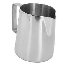 Milk Frothing Pitcher With Latte Art Pen Gloss Sliver 304 Stainless Steel Inner Scale Coffee Steaming Milk Creamer Cup 350ML,Coffee Service Coffee Accessories - 350ML - 查看 7