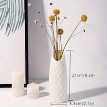 1 pieza Jarrón decorativo moderno de PP, jarrón a prueba de roturas, adecuado para mesa de comedor, mesa de conferencias, jarrón pequeño minimalista de plástico, aplicable para decoración de sala de estar, mesa, estantería, para mascotas, estilo decorativo neutro - Múltiples estilos - Ver 8