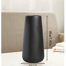 Matte Black Vase, Suitable For Fresh Flowers And Reeds, A Classic Country-Style Decorative Vase, Suitable For Home Decor And Table Setting. - Multicolor - View 13