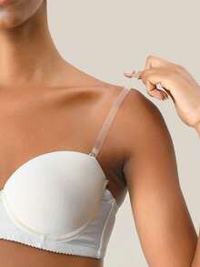 10Pcs Clear Bra Straps Invisible Adjustable Bra Strap Transparent Bra Straps Non-Slip Shoulder Strap For Women - Multicolor - View 3