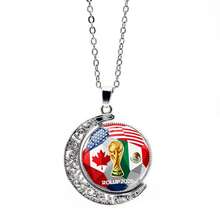 FIFA 50厘米可旋转新月形项链，足球主题，2026世界杯球迷纪念项链，体育赛事加油装饰项链，足球爱好者日常穿搭配饰，俱乐部纪念项链，体育主题派对装饰，足球迷文化收藏项链 - A - 查看 9