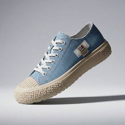 Tenis de mujer casuales con suela gruesa y plataforma, zapatos para mujer de lona transpirable y resistente. Tenis de mujer con ajuste de cordones frontales y detalle de bordes deshilachados estilo vintage. Calzado deportivo cómodo, ligero y suave con suela antideslizante y excelente amortiguación. Diseño urbano de moda juvenil ideal para caminar con máximo confort, calzado ergonómico y versátil para uso diario.