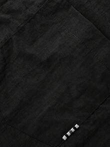 Tucano Áo sơ mi nam màu đen xếp ly, chất liệu vải dệt họa tiết, kiểu dáng công sở cổ điển, tay dài, cài cúc tương phản, phù hợp cho cả đi làm và mặc hàng ngày. - màu đen - Xem 11