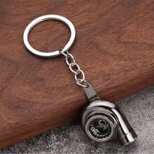 4 couleurs Porte-clés créatif en métal avec design de turbine, disque de frein et amortisseur. Cadeau réfléchi pour les hommes, les amis, les collègues et la famille. Porte-clés thème automobile, cadeau de fête - A - Voir 3