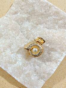 1pc Fashionable Summer Cute Shell & Starfish Hair Clip, Shell Texture Half-Up Hair Clip, Elegant Beach Ocean Style Hair Accessory - Gold - View 17