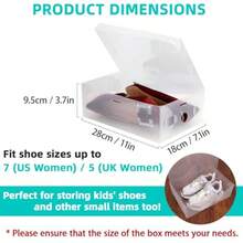 kilofly 15 Smart Storage Containers Foldable Clear Shoe Box Set - Claro - Ver 2