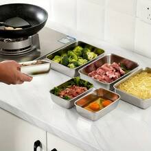 3pcs/5pcs Stainless Steel Lunch Box Set With Lids, Food Storage Containers, Snack Organizer Boxes, Reusable And Stackable, Rust-Proof, Leak-Proof, Easy To Clean, Modern Design, Ideal For Travel And Work, Suitable For Meal Prep, Cooking Meat, Kitchen Organization, New Year Home - Multicolor - View 11