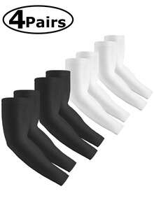 4pcs/2pcs Men's Cooling Compression Arm Sleeves, Suitable For Young People, Can Cover Tattoos, Summer Clothing Fake Tattoo Arm Sleeves, Arm Sleeves, Holiday Gift - Multicolor - View 3