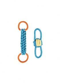 Đồ chơi kéo co dây đôi cho thú cưng, vừa giải trí vừa có chức năng mài răng, giúp làm sạch vết ố trên răng, thích hợp cho chó chơi tương tác, giúp tiêu hao năng lượng dư thừa của chó để tránh phá hoại, thiết kế hai vòng cũng tăng cường thời gian gắn kết giữa chủ và thú cưng. - Nhiều màu - Xem 10