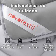 Novotextil 適用於90公分床（180x270公分）的冬季羽絨被 | 雙色羽絨被填充物，350克矽化中空纖維 | 柔軟、輕盈、透氣、雙面可用 | 雙色羽絨被填充物，350克矽化中空纖維 | 柔軟、輕盈、透氣、雙面可用 | 保暖、觸感柔軟、易於清洗的冬季羽絨被送 | 寒冷天氣下舒適的睡眠之選 ✅達 西班牙24/7小時全境送達/7小時 - 灰色/灰色 - 查看 6