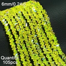 1 sợi hạt thủy tinh pha lê hình tam giác 6mm bóng cao, phụ kiện tự làm trang sức, vật liệu làm vòng cổ, vòng tay. - tự làm lấy - Xem 7