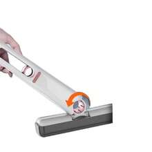 One-Handed Mini Mop With Squeeze Handle And Folding Mechanism - Compact, Lightweight And Space-Saving Design, Suitable For Floor And Table Cleaning With One Hand, No Need To Wash By Hand, Wet/Dry Use, Reusable Head - Ideal For Small Spaces, Apartments, Homes And Offices - Available In White And Black, Handheld Mop, Handheld Mop, Kitchen Handheld Mop - A - View 13