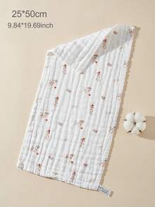 5/3条装随机尺寸25*50厘米6层100%纯棉纱布毛巾，柔软新生儿浴巾，儿童面巾 - 彩色 - 查看 5