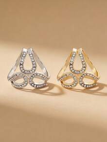 1pc Women's Scarf Clip, Zinc Alloy Multi-Function Scarf Holder - Multicolor - View 13