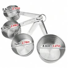 1个不锈钢防锈宠物食品量杯，大容量带刻度，易于清洗，分格勺，适用于猫狗 - 多色 - 查看 4