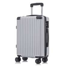 YONSLY Large Suitcase 20/24/28 Inches With YKK Zipper TSA Lock 4 360° Wheels Spinner Mesh Pocket Soft Rubber Handle Travel Suitcase For Short Trips - 銀色 - 查看 8
