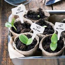 TUOGTCI 100pcs/Pack Reusable T-Type Garden Labels, Random Styles & Colors - Durable Waterproof Plastic Plant Markers, Easy To Write On, Weather-Resistant, Suitable For Outdoor And Indoor Gardens - A - View 3