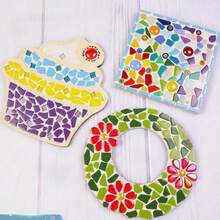 Un paquete de fragmentos de mosaico de colores macaron de formas irregulares que pesan 105g/205g/505g, con formas irregulares y diferentes tamaños para una mejor creación. Adecuado para manualidades de arte DIY, decoración del hogar única, proyectos de graduación y materiales de diseño hechos a mano. - 105 g/3,7 oz por paquete - Ver 7