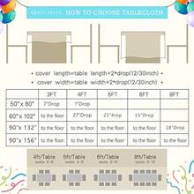 QueenDream - Mantel Rectangular de Lentejuelas Blancas para decoración de Fiesta de cumpleaños Boda 50 x 80 Pulgadas Mantel Rectangular - Blanco - Ver 7
