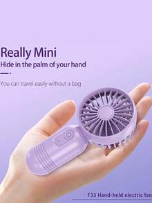 1 chiếc quạt mini cầm tay công suất cao, màu trơn, kiểu dáng tối giản, sạc USB, thích hợp cho hoạt động ngoài trời mùa hè, thể thao, công việc, du lịch, học tập và sử dụng hàng ngày. - Nhiều màu - Xem 7