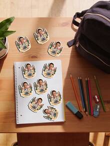 Custom Facial Stickers In Multiple Sizes, Customized Photo Stickers, Graduate Stickers, Waterproof Stickers, Meaningful Gifts, Commemorative Gifts, For Her Friends, School Students, Workers, School, Home, Office, Graduate, Multi-Functional, Custom, Personalized, Ideal Gifts For Him, Ideal Gifts For Her - Multicolor - View 4