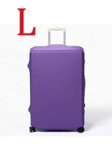 Milk Silk Suitcase Protective Cover, Thick Elastic Pull Rod Box Cover, Travel Luggage Dust Cover, Solid Color Minimalist - Multicolor - View 28