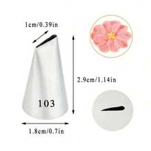 101,102,103,104 Pcs Rose Cream Piping Tips Suitable For Small Roses, Petals, Ruffles, Bows, Pansies And Standard Coupler - Multicolor - View 12
